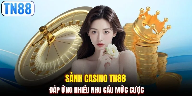 Sảnh casino TN88 đáp ứng nhiều nhu cầu mức cược