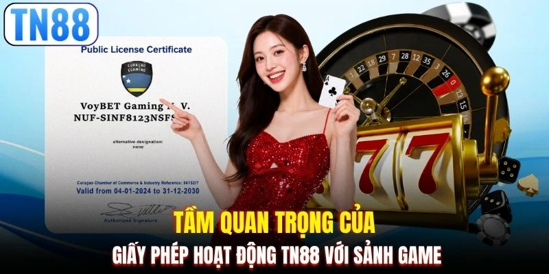 Tầm quan trọng của giấy phép hoạt động TN88 với sảnh game